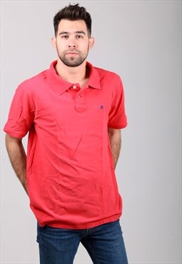 Vintage Red-Fuchsia Polo shirt. Size XL.