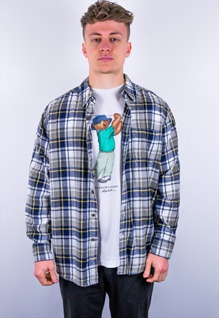 VINTAGE CHECK FLANNEL SHIRT