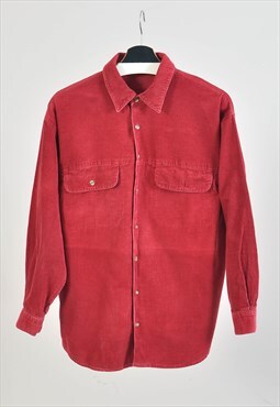 Vintage 90s corduroy shirt in maroon