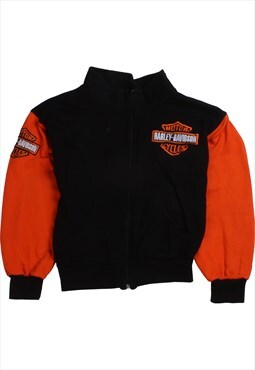 Vintage  Harley Davidson Sweatshirt Full Zip Up Black Small