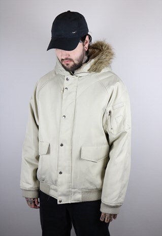RARE VINTAGE WOOLRICH COAT WITH FAUX FUR COLLAR