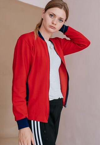 VINTAGE 80S RED TRACK JACKET