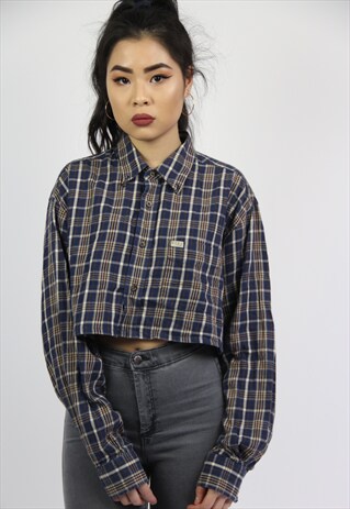 VINTAGE CROPPED PATTERNED SHIRT