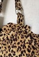 LEOPARD PRINT HEART TOTE BAG