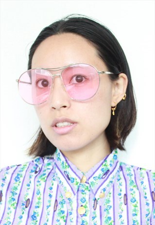 80S STYLE PINK OVERSIZE SUNGLASSES