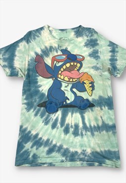 Vintage Disney Stitch Graphic Tie Dye T-Shirt Blue M BV20239
