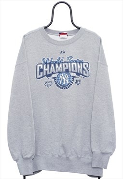 Vintage Majestic MLB New York Yankees Grey Sweatshirt Mens