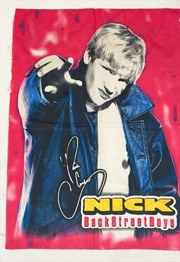 Pre loved vintage Nick Carter flag fabric poster 