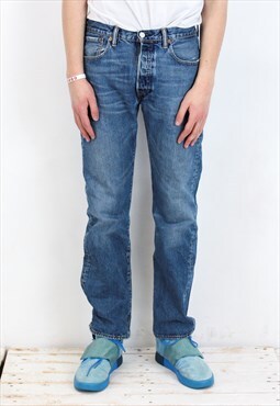 501 Vtg Mens W33 L32 Straight Leg Jeans Denim Pants Trousers