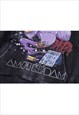 GIN PRINT HOODIE ALADDIN PULLOVER CREEPY CARTOON JUMPER GREY