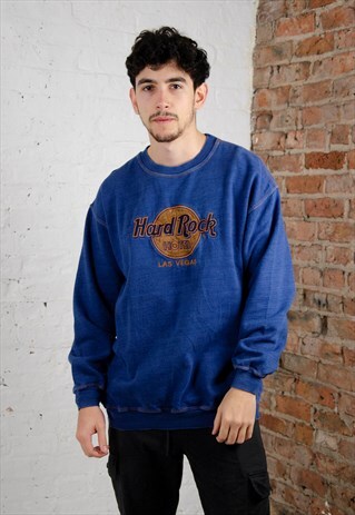 VINTAGE HARD ROCK CAFE SWEATSHIRT - BLUE