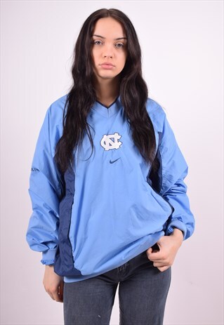 NIKE WOMENS VINTAGE PULLOVER JACKET SMALL BLUE 90'S
