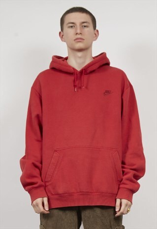 VINTAGE 90'S NIKE DARK RED HOODIE