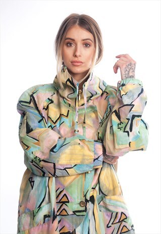 OVERSIZED VINTAGE PATTERNED FESTIVAL SUMMER JACKET