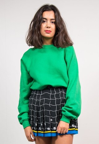 VINTAGE 90'S BASIC GREEN SWEATSHIRT