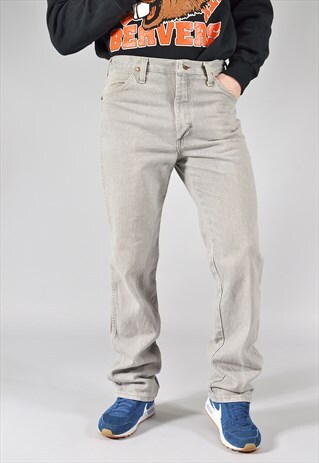 VINTAGE WRANGLER GREY STRAIGHT JEANS