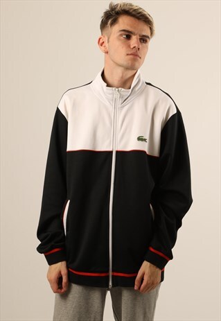 VINTAGE LACOSTE EMBROIDERED LOGO ZIPPED SWEATSHIRT