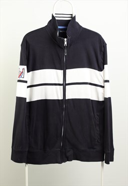 Vintage Nautica Zip up Sweatshirt Navy White