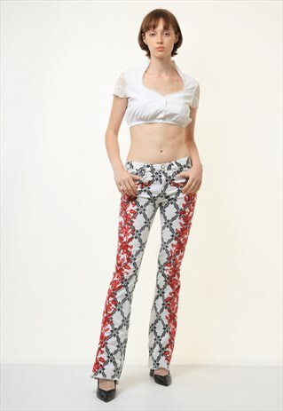 ISABEL MARANT ABSTRACT FLARE PANTS WOMAN JEANS SIZE S 4195