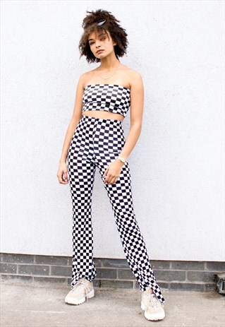 CHECKERBOARD VELVET CO-ORD