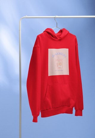 PINK JUICE JAPAN ADIDAS RED HOODIE RETRO