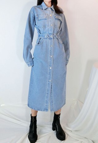 BLUE DENIM DRESS