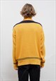 VINTAGE 90S YELLOW WASP RELAXED KNIT PULLOVER JUMPER MEN L