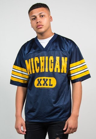 VINTAGE AMERICAN FOOTBALL JERSEY MICHIGAN STATE 90'S