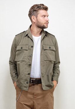Vintage 70's Military Jacket in Green 