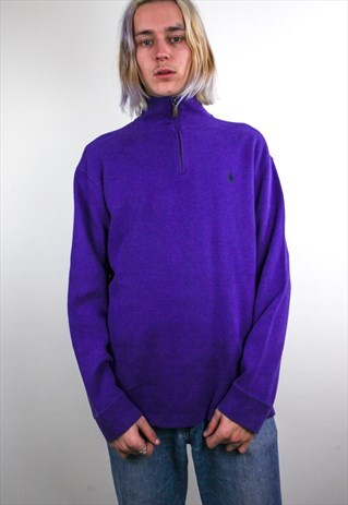 VINTAGE RALPH LAUREN QUARTER ZIP SWEATSHIRT