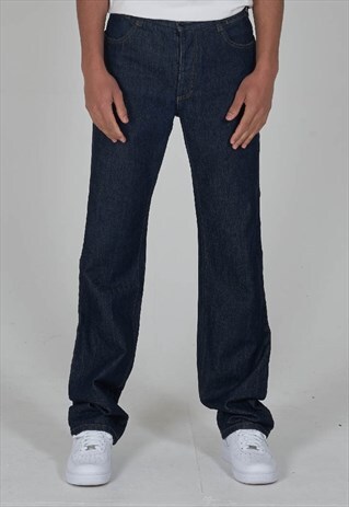 VINTAGE 90'S PREMIUM PRADA INDIGO DENIM STRAIGHT LEG JEANS