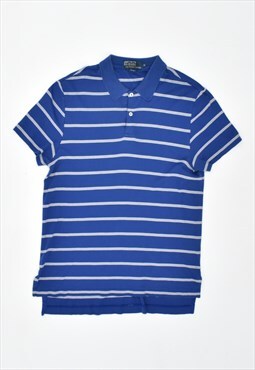 Vintage 90's Polo Ralph Lauren Polo Shirt Stripes Blue