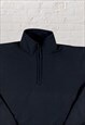 CHAMPION 1/4 BLACK SWEATSHIRT 