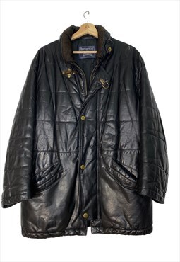 Burberry vintage unisex quilted leather jacket