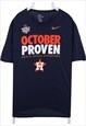 Vintage 90's Nike T Shirt MLB World Series Short Sleeve Navy