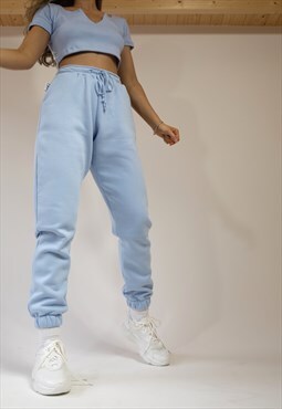Baby Blue High Waisted Joggers Pea St