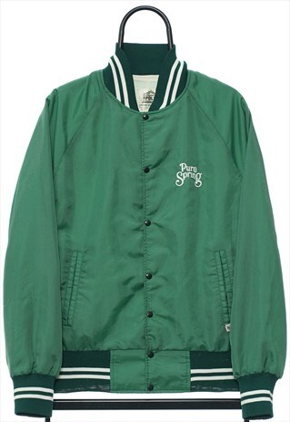 VINTAGE APOLLO 90S PURE SPRING GREEN VARSITY JACKET WOMENS