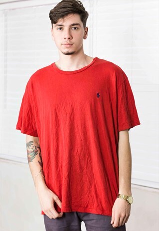 VINTAGE RALPH LAUREN T-SHIRT LOGO 90S XXL 7.5