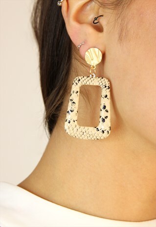 SNAKE PRINT EARRINGS