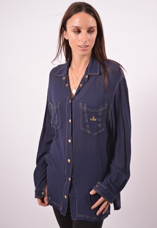 VINTAGE FENDI SHIRT BLUE