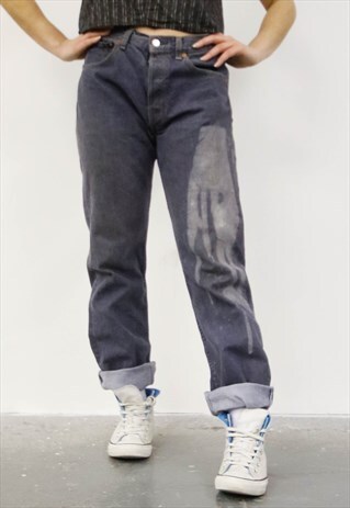 VINTAGE LEVI'S BLUE PAINT MOM JEANS