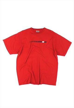 VINTAGE NIKE SWOOSH RED T-SHIRT, 2000S LABEL