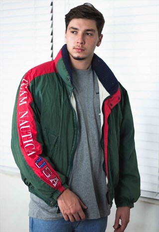 VINTAGE NAUTICA COAT JACKET LOGO 90S XL 36.5