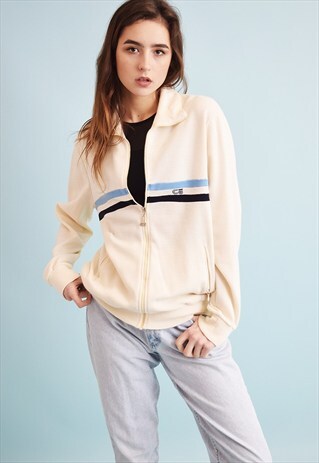 80'S RETRO ATHLEISURE KNITTED SPORTS TRACKSUIT JACKET