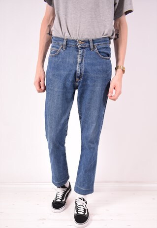 LEE MENS VINTAGE JEANS W31 L33 BLUE 90S