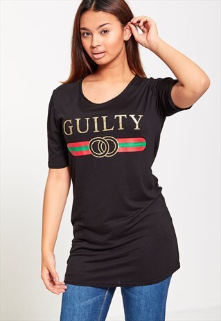 GUILTY SLOGAN T-SHIRT