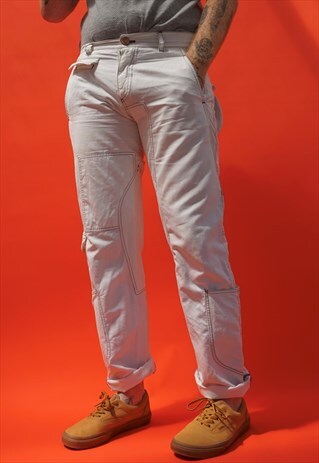 VINTAGE VGRATHAM WHITE 36" TROUSERS