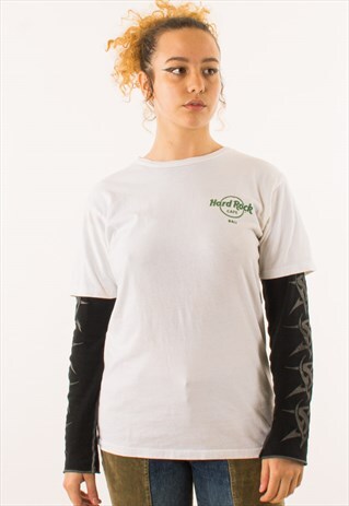 VINTAGE 90S WHITE HARD ROCK CAFE T-SHIRT