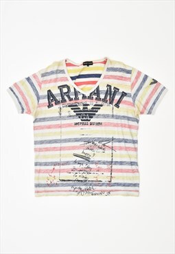 Vintage Emporio Armani T-Shirt Top Stripes Multi