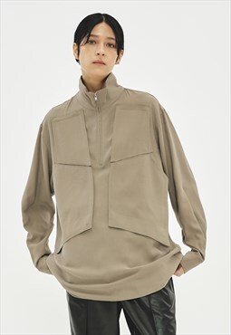 High neck pullover shirt